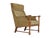 Vintage Danish Highback Armchair in Fabric and Oak, 1960s For Sale