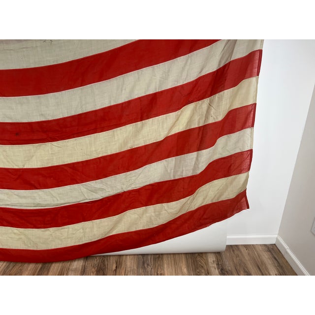 American Antique 45 Star American Flag From the Spanish American War Era 9’9 X 6 For Sale - Image 3 of 8