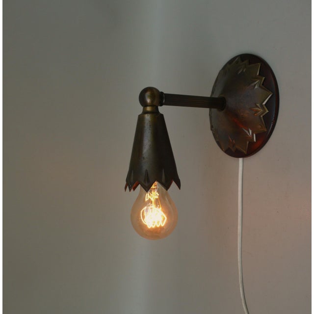 Art Nouveau Brass Wall Lights in the style of Dagobert Peche, Austria, 1890s, Set of 2 For Sale - Image 14 of 18