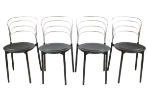 Italian Delfina Dining Chairs by Giuseppe Raimondi for Tetide, 1987, Set of 4