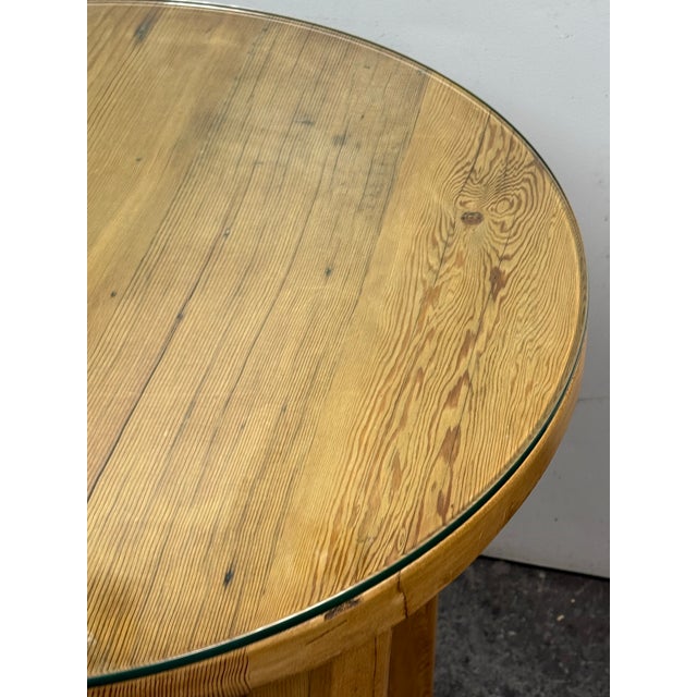 Custom Design Pine + Glass Side Table For Sale - Image 11 of 12