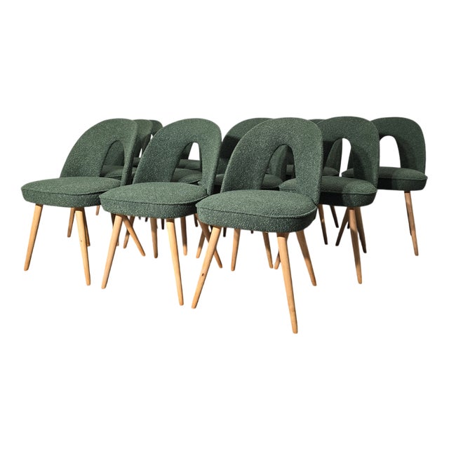 Vintage Dining Chairs by Antonin Suman, 1960s, Set of 12 For Sale