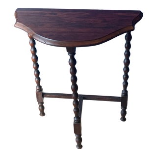 Vintage Demilune Lamp Table For Sale