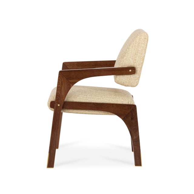 Arches Dining Chair in Tweed and Walnut from Insidherland, in New conditions. Designed from 2000 Labeled by Maker