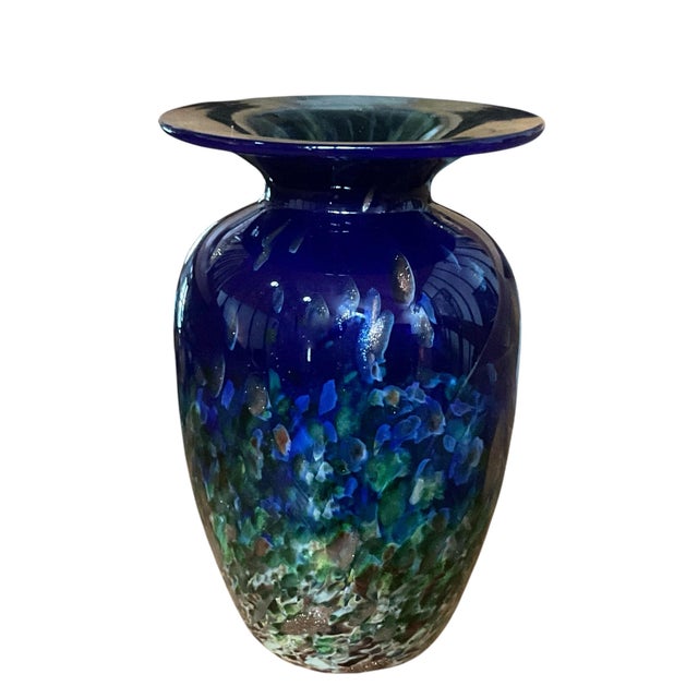 Late 20th Century Late 20th Century Hand Blown Art Glass Vase For Sale - Image 5 of 12