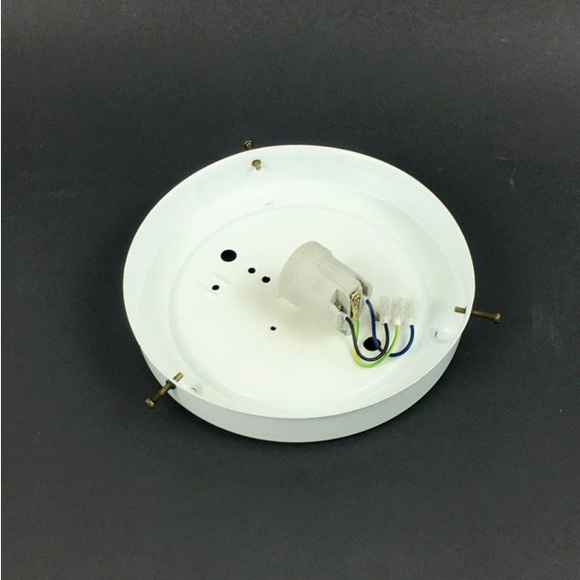 White Swirl Murano Glass Flush Mount, Italy, 1970s For Sale - Image 8 of 9