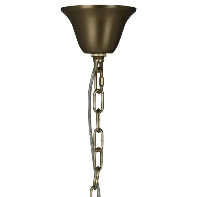 Noir NOIR St. Petersburg Chandelier, Antique Brass and Glass For Sale - Image 4 of 4