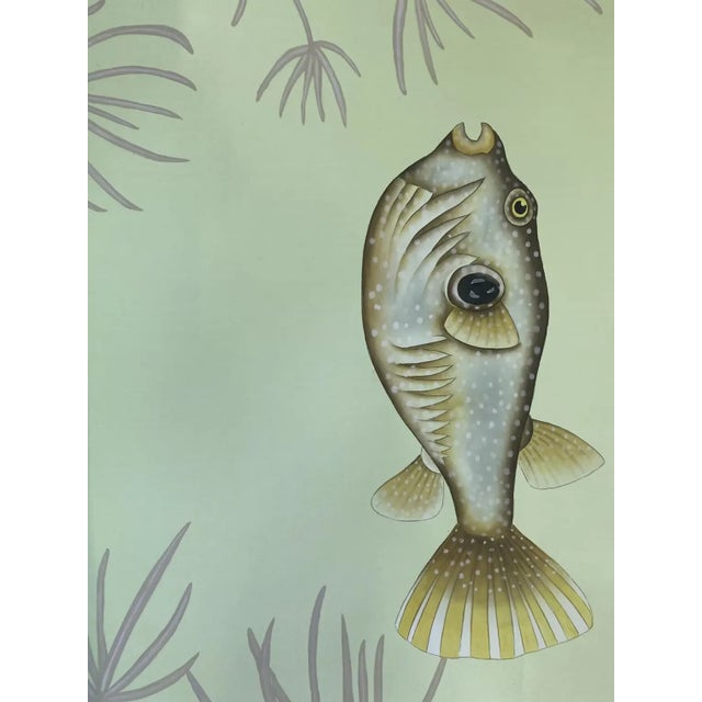Blue 36'*100"/Panel *4 Panels, Coral Reef , Sea Fish Wallpaper , a Set of 4 Panels Wallpaper for Kids Room For Sale - Image 8 of 13