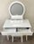 Modern Modern White Lacquered Lady Vanity Desk With Matching Bench For Sale - Image 3 of 12
