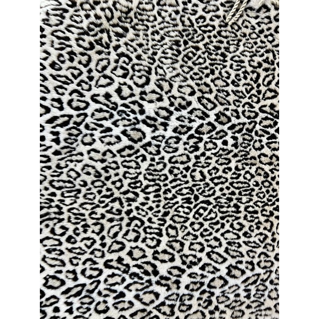 Custom Faux Snow Leopard Throw With Bullion Fringe Chairish
