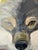 Dark Green “Flower Eater” Wolf Painting by LWren Walraven For Sale - Image 8 of 13