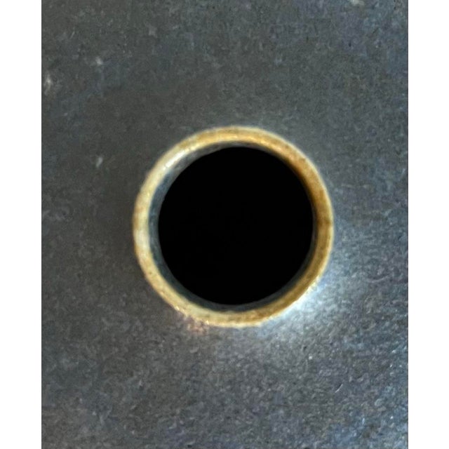 Ceramic Glazed Ceramic Pottery Orb Bud Vase For Sale - Image 7 of 8