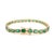 11.73 Carat Vivid Green Emerald Infinity Tennis Bracelet in 14k Solid Yellow Gold- 7.75 Inch For Sale - Image 4 of 9
