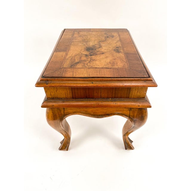 Vintage Salesman’s Sample-Sized Louis XV Style Burl Walnut Desk For Sale - Image 12 of 14