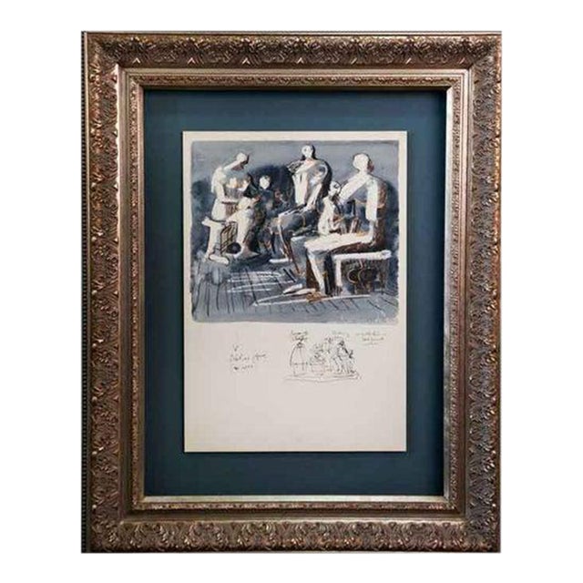 Henry Moore Lithograph Original Windswept Landscape Ltd. Edition For Sale