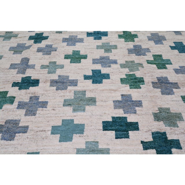 Moroccan Hand Knotted Wool Rug, 9'6"x12'6" For Sale - Image 4 of 6