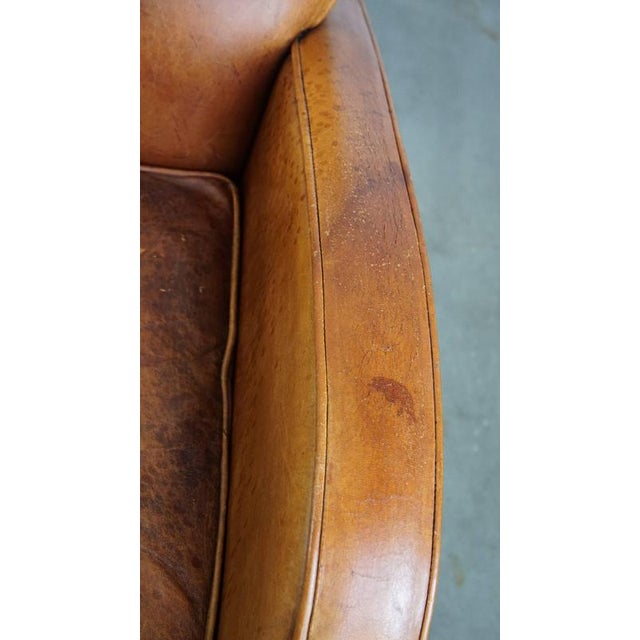 Brown Vintage Leather Club Chair For Sale - Image 8 of 12