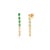 Metal Contemporary Emerald Diamond Wedding Dangle Earrings in 14k Gold- A Pair For Sale - Image 7 of 13