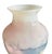 Mid-Century Modern Vintage MCM Murano Style Decorato a Mano Hand Painted White Blue Red Vase For Sale - Image 3 of 6