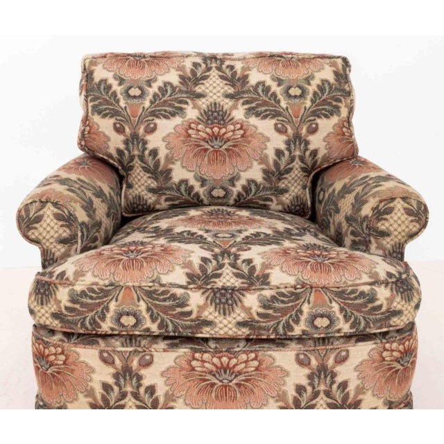 Textile Floral Print Upholstered Easy Armchairs, Pair For Sale - Image 7 of 10