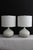 Beautiffuly distintive vintage crystalline ceramic pair of lamps.Featuring a richly textured surface wuth natural crystal...