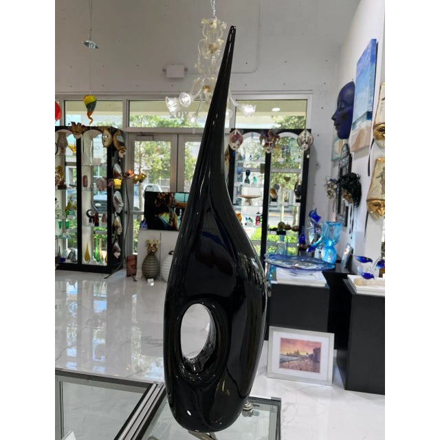 "Black Hole" Murano Glass Vase For Sale In Naples, FL - Image 6 of 7