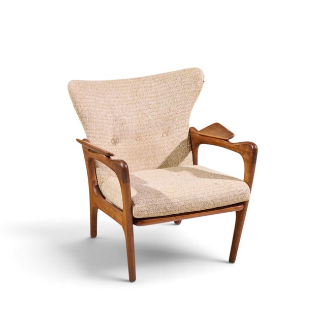Adrian Pearsall for Craft Associates 2291-C Mid Century Walnut Lounge Chairs - Pair For Sale - Image 12 of 12