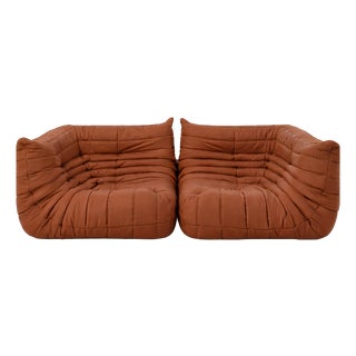 Brown Corner Slides by Michel Ducaroy for Ligne Roset, 1990, Set of 2 For Sale