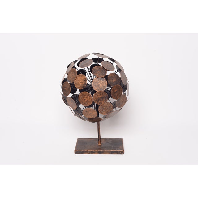 Mid 20th Century Brutalist Metal Orb Sculpture For Sale In Philadelphia - Image 6 of 7