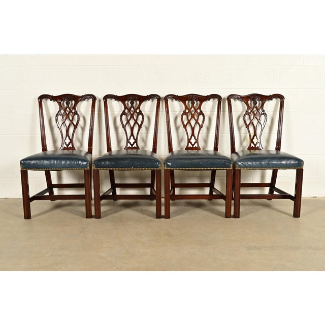 Councill Craftsmen Georgian Carved Mahogany Dining Chairs, Set of Four For Sale - Image 13 of 13