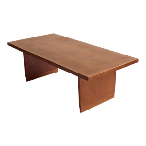 The Vintage Mid-Century Brutalist Walnut Coffee Table