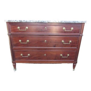 French Empire Marble Top Commode For Sale
