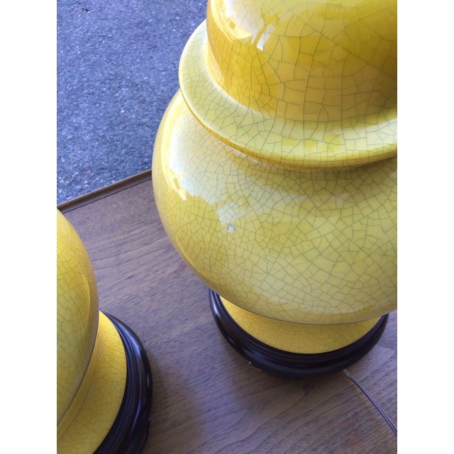 1960s 1960s Norman Perry Mid-Century Modern Yellow Table Lamps, Pair For Sale - Image 5 of 12
