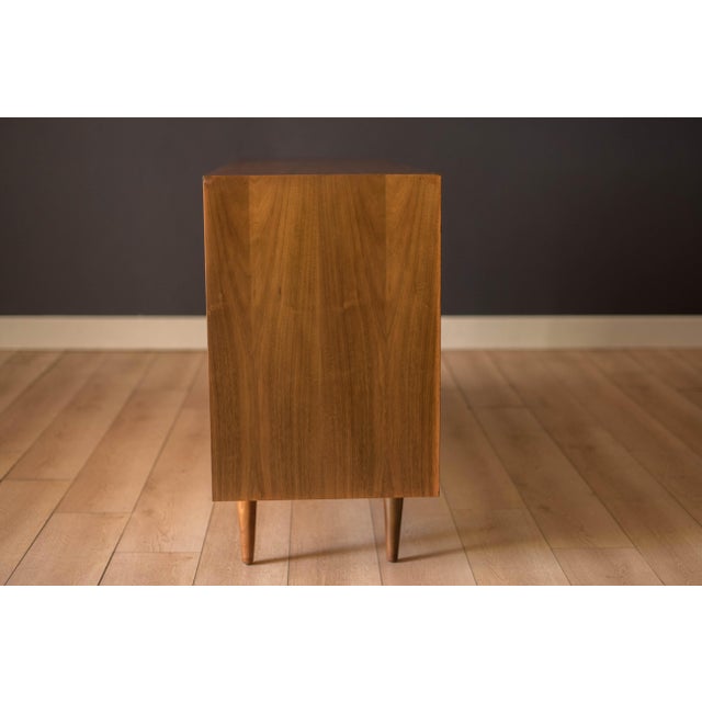 Mid Century California Modern Walnut Tambour Door Credenza by Milo Baughman For Sale - Image 15 of 18