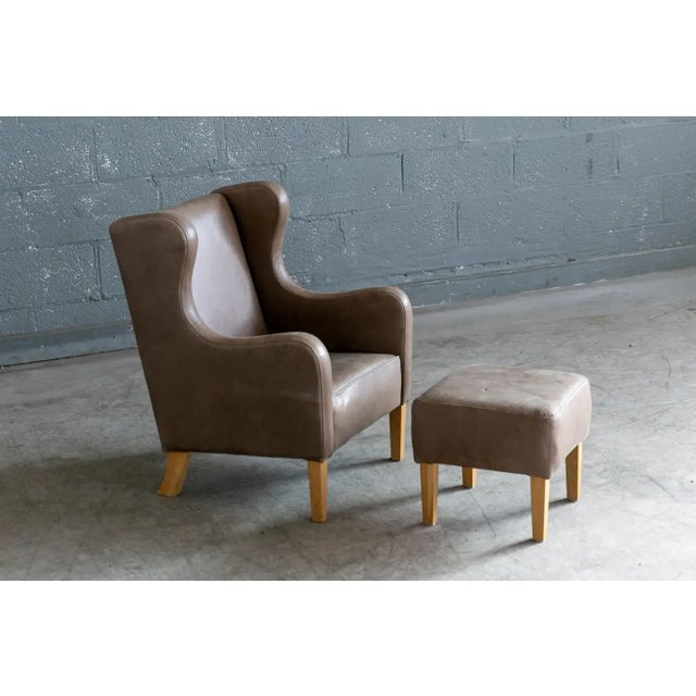 Borge Mogensen Style Children's Chair With Ottoman For Sale - Image 10 of 10