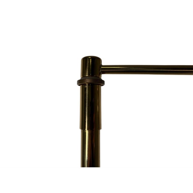 Metal Vintage Holtkotter Leuchten Brass Swing Arm Floor Lamp For Sale - Image 7 of 9