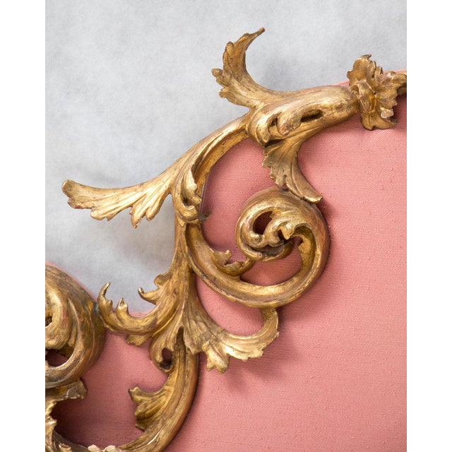 19th Century Rococo Italian Carved Giltwood Headboard For Sale - Image 6 of 18