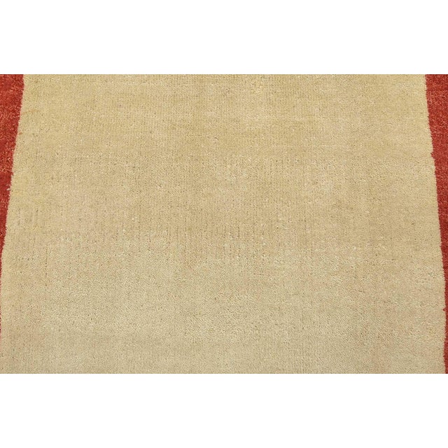 2020s Gabbeh Rug 2’7” X 3’3” Ivory Wool Contemporary Hand-Knotted Carpet For Sale - Image 5 of 9