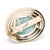 Traditional Vintage Large Turquoise Oval Stud Earrings, 14k Yellow Gold, Length 1 Inch, Pair For Sale - Image 3 of 5