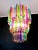 Large Multi Colored Murano Glass Chandelier, 1982 For Sale - Image 9 of 12