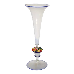 Decorative Trumpet Form Art Glass Murano Vase Poss. Venini