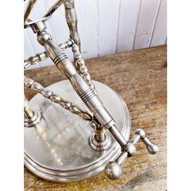 Early 1900s Antique Silver Plated Maxim's De Paris Mechanical Wine Decanter For Sale In New York - Image 6 of 12