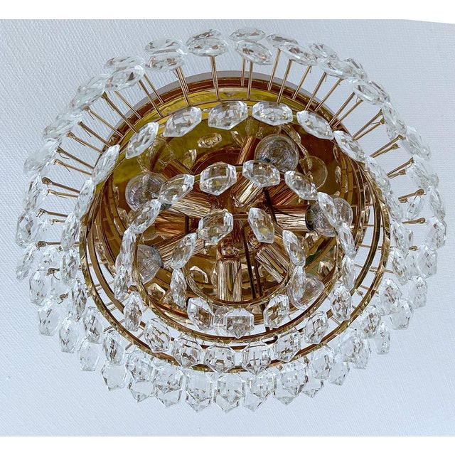Vintage Gilded Ceiling Light from Bakalowits & Söhne, 1970s For Sale - Image 12 of 16