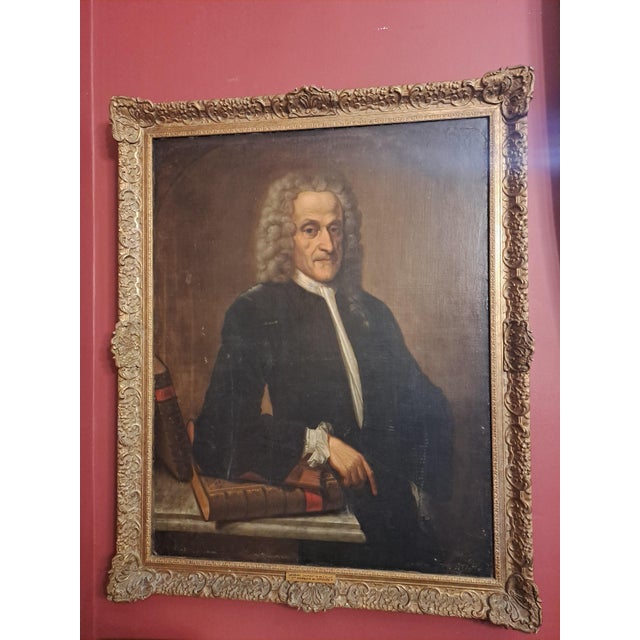 French Nobleman, 1760, Oil on Canvas For Sale - Image 6 of 7