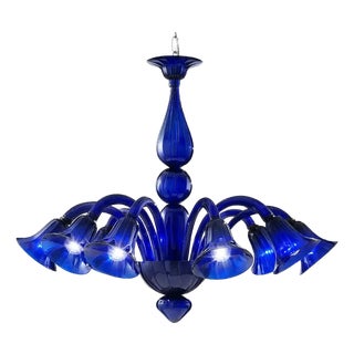 Pop Blue-Ocean Murano Style Glass Chandelier by Simoeng For Sale