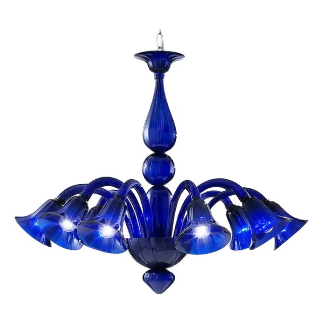 Pop Blue-Ocean Murano Style Glass Chandelier by Simoeng For Sale