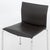 Postmodern Chocolate Brown Leather Side Chair, on four tubular chrome legs. 30.25" H x 21" W x 20.5" D; seat: 17.5" H....