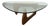 Isamu Noguchi Style Glass + Wood Coffee Table For Sale