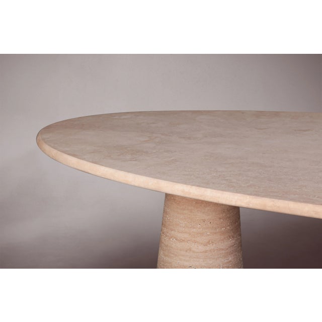 Modern Élégance De Pierre Travertine Dining Table For Sale - Image 3 of 4