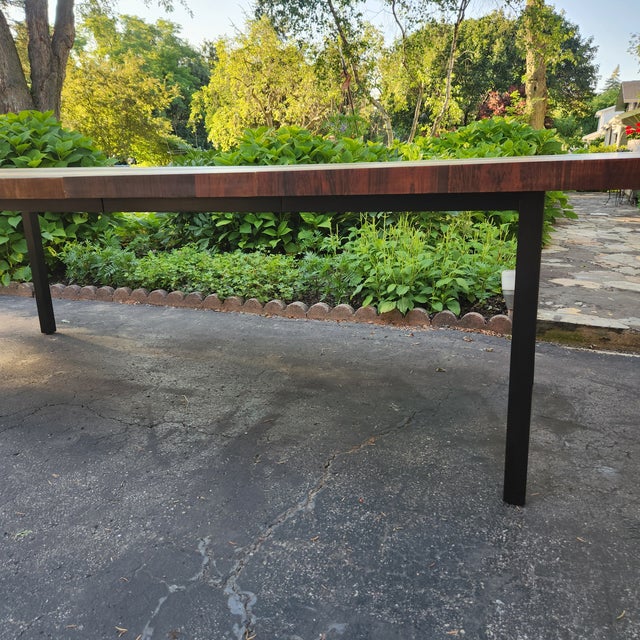 Milo Baughman Mixed Wood Dinning Table For Sale In Rochester - Image 6 of 12